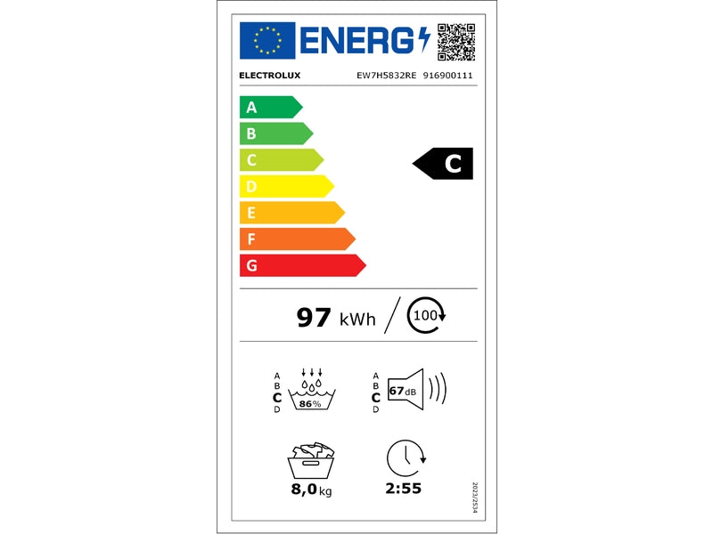 Seche linge Pompe à chaleur 8kg ELECTROLUX EW7H5832RE