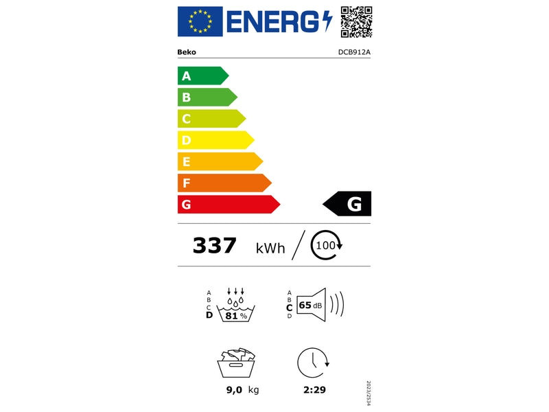 Seche linge Condensation 9kg BEKO DCB912A