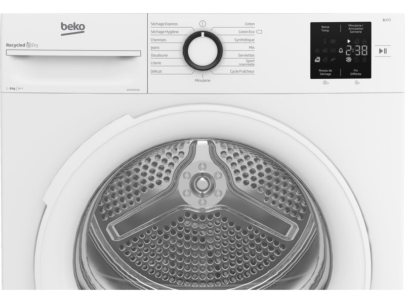 Seche linge Pompe à chaleur 8kg BEKO D3H18301W