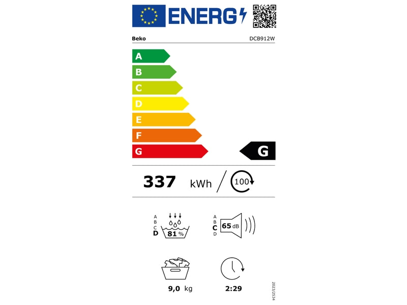 Seche linge Condensation 9kg BEKO DCB912W
