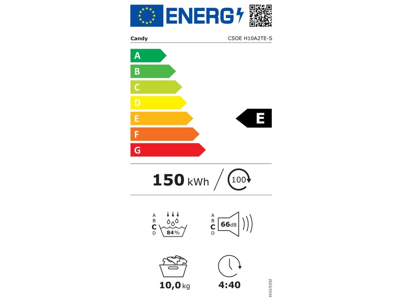 Seche linge Pompe à chaleur 10 kg CANDY CSOE H10A2TE-S