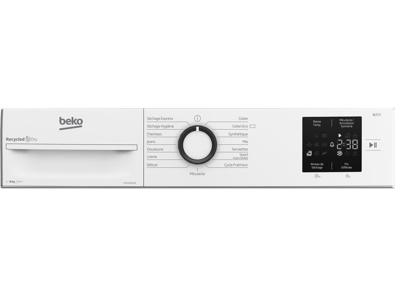 Seche linge Pompe à chaleur 8kg BEKO D3H18301W