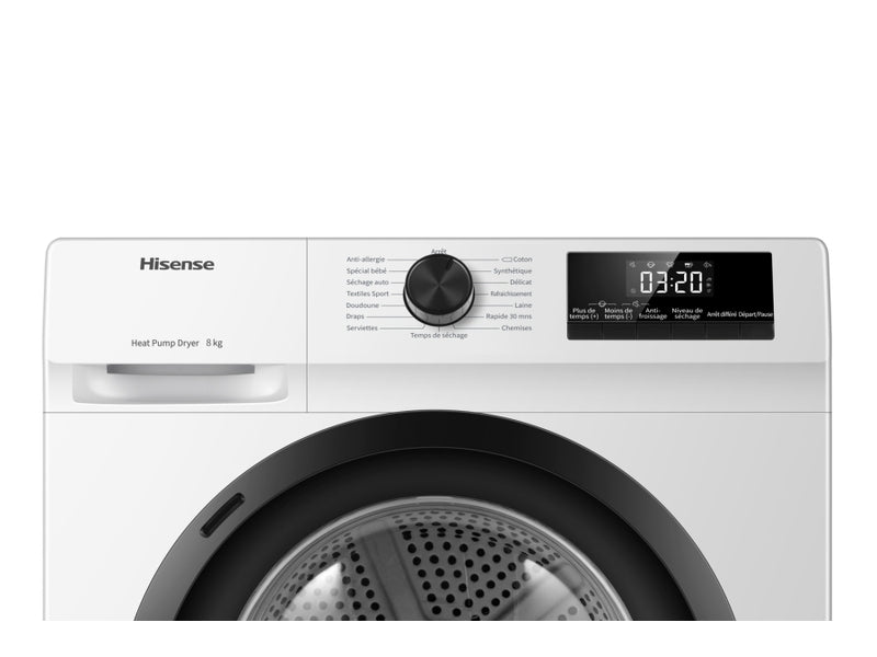 Seche linge Pompe à chaleur 8kg HISENSE DHQE802U