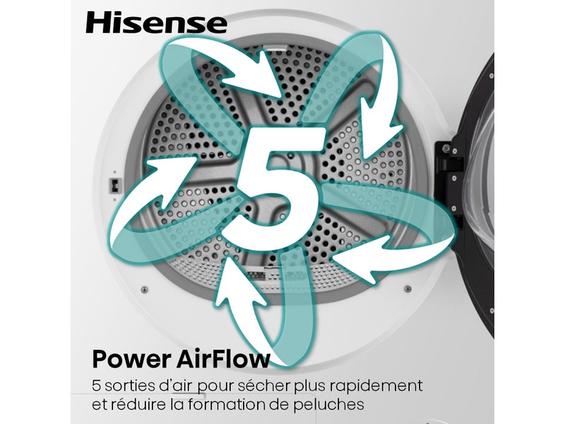 Seche linge Pompe à chaleur 8kg HISENSE DHQE802U